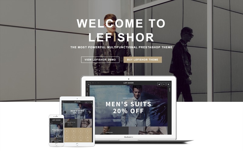 Lefishor - Tema da PrestaShop de acessórios de roupas masculinas