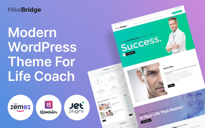Майк Брідж — тема WordPress для спікерів та лайф-коучів