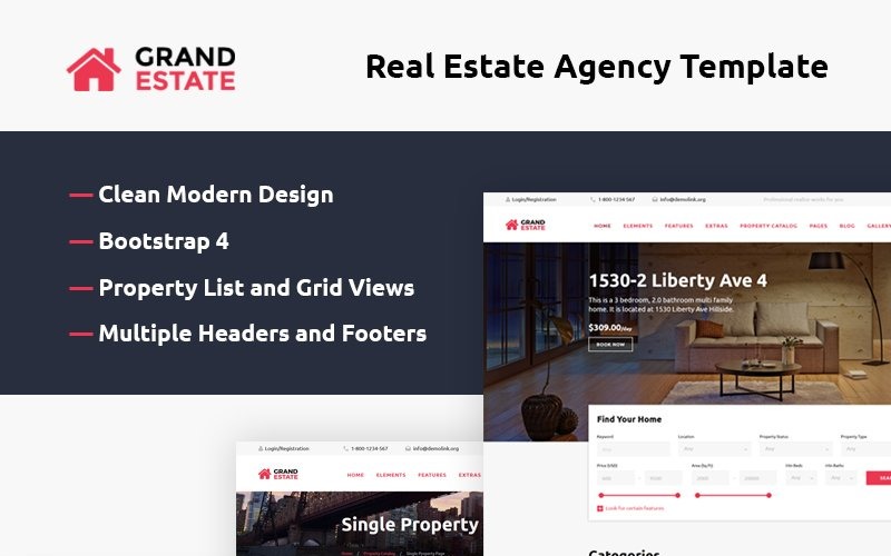 Modèle de site Web Grand Estate