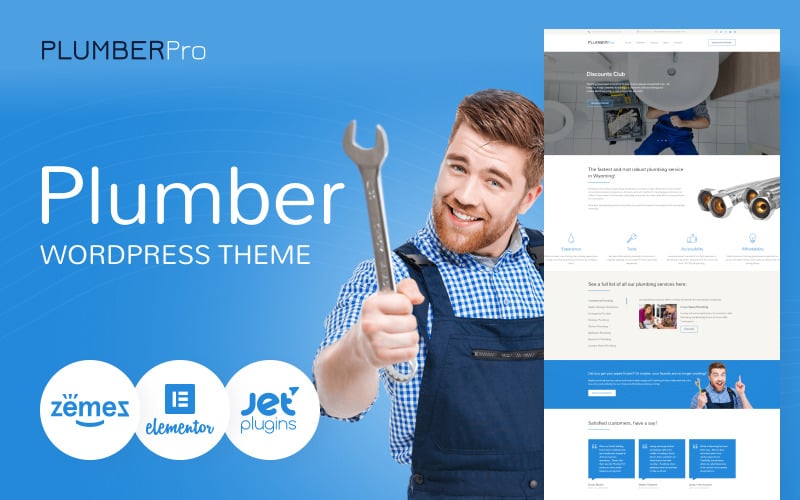 PlumberPro – WordPress-Theme für Klempner-Websites