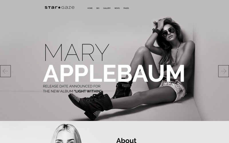 Stargaze - Responsivt WordPress-tema för media och kändisar