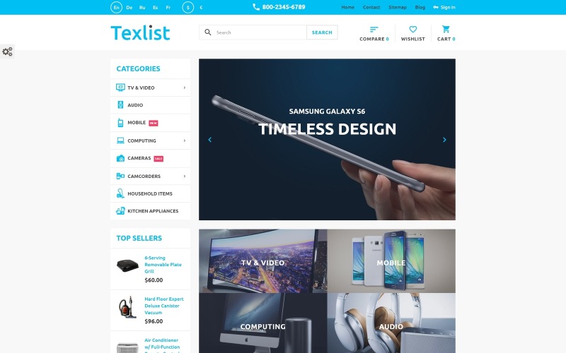 тема texlist prestashop