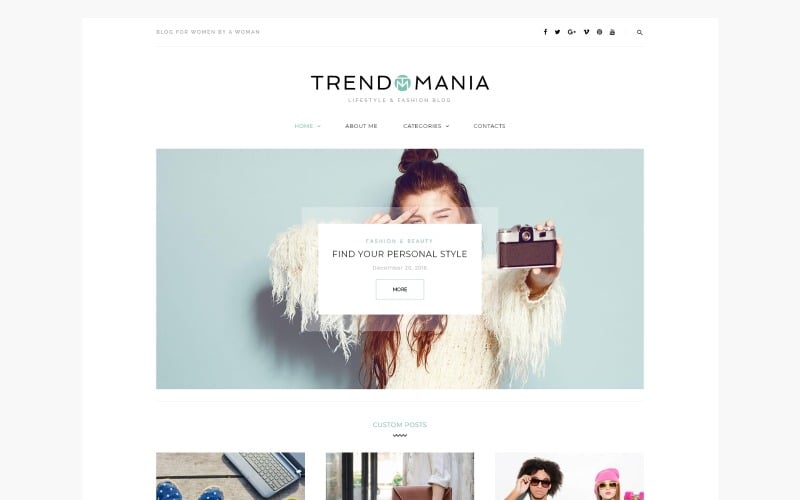 Trendomania - motyw WordPress na blogu o stylu życia i modzie