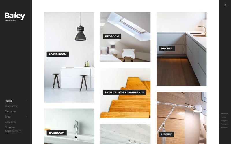 Bailey - Tema de WordPress para muebles y diseño de interiores