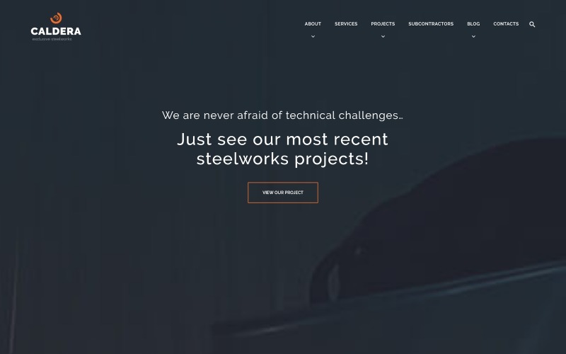 Caldera - Šablona WordPressu Steelworks and Constructions