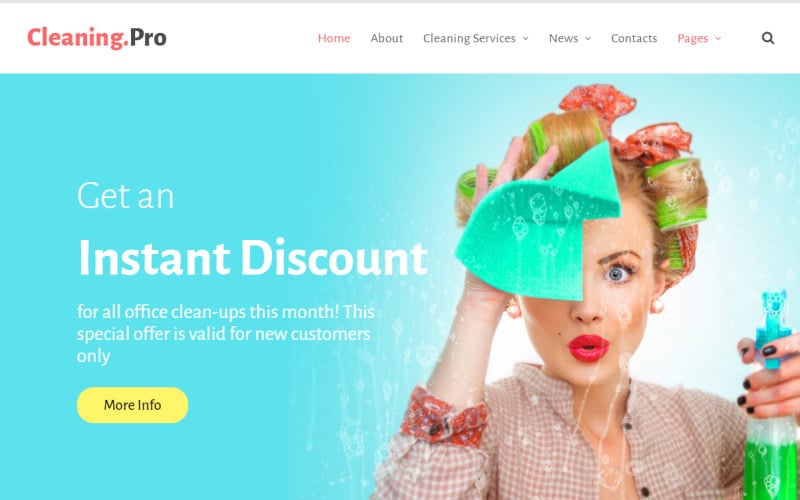 Cleaning & Maid Service Company Motyw WordPress