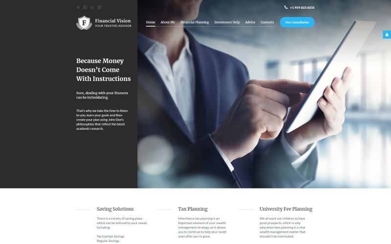 Financieel advies Joomla-sjabloon