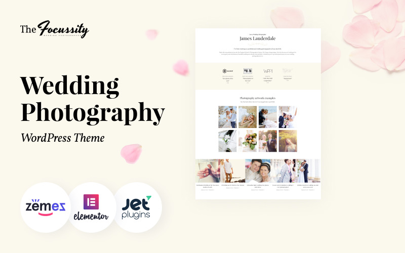 Focussity - Thème WordPress pour la photographie de mariage