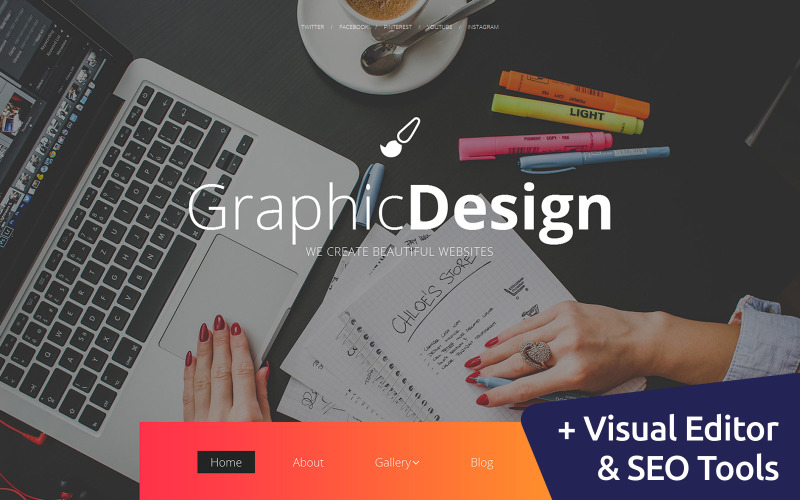 графический дизайн moto cms 3 шаблон