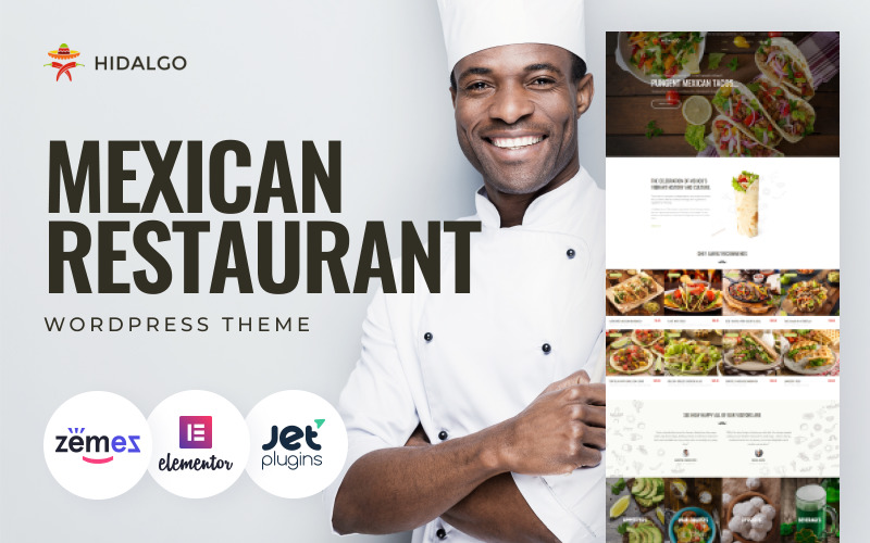 Hidalgo - Mexicaans eten Restaurant WordPress-thema