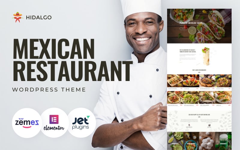 Hidalgo - Tema WordPress para restaurante de comida mexicana