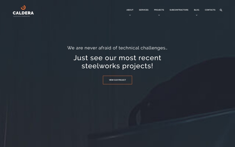 Motyw WordPress Caldera - Steelworks and Constructions