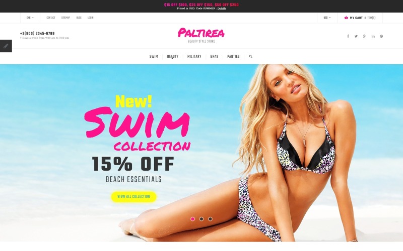 Paltirea - Responsiv OpenCart-mall för underkläder