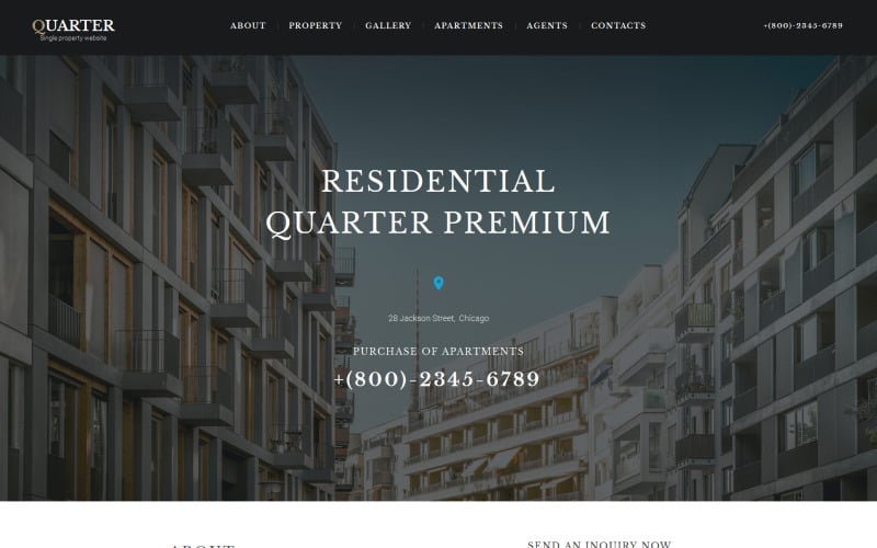 недвижимость отзывчивый шаблон moto cms 3