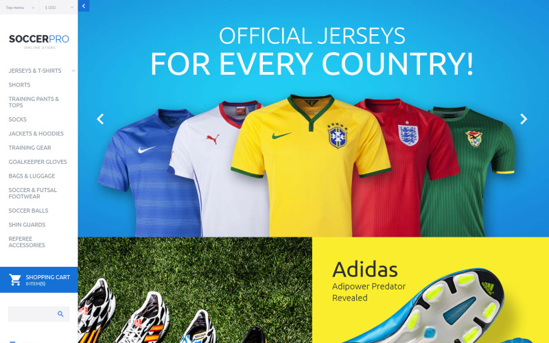 шаблон soccerpro virtuemart