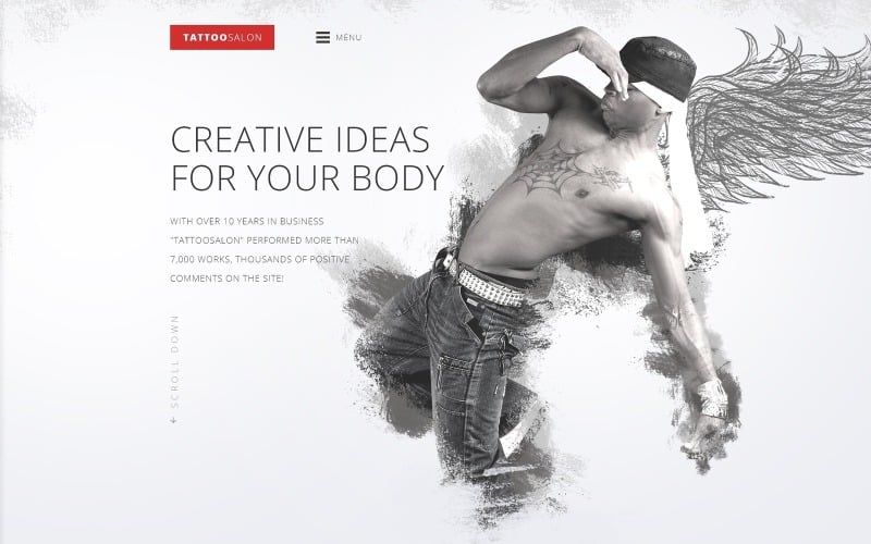 Tattoo Salon responsiv webbplats mall