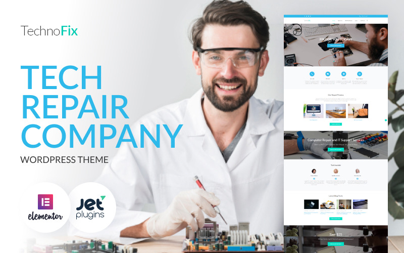 tech repair company адаптивная тема wordpress