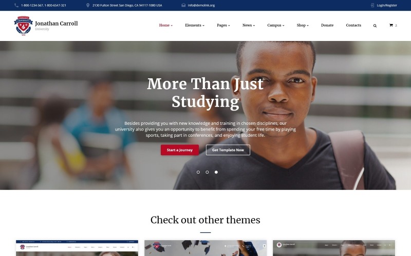 адаптивный шаблон веб-сайта университета