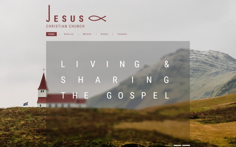 Christelijke responsieve websitesjabloon