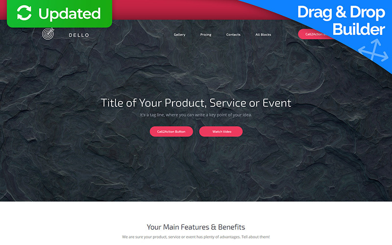 шаблон целевой страницы "бизнес и услуги"