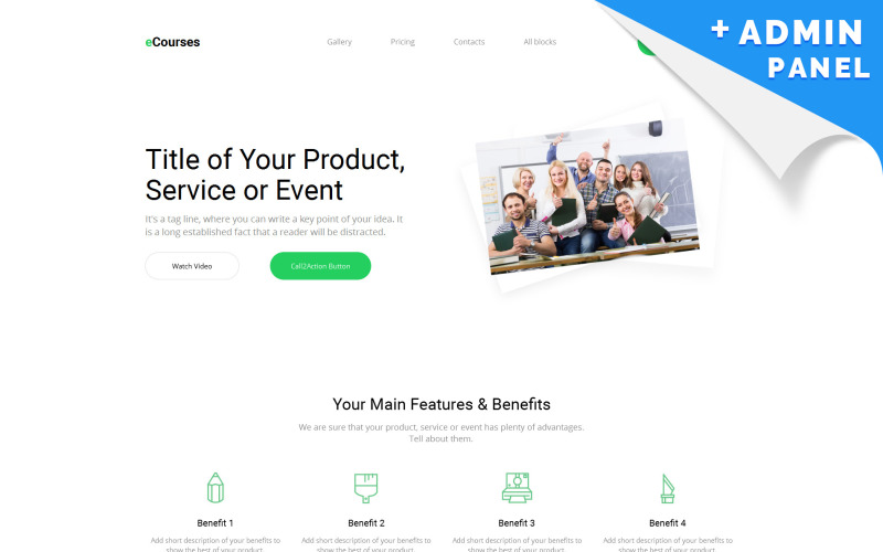 шаблон целевой страницы бизнес-школы