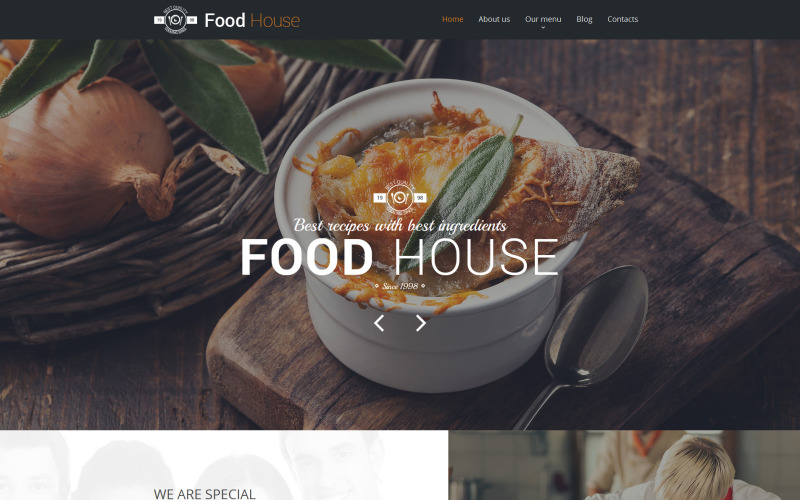 food &amp; drink moto cms html шаблон