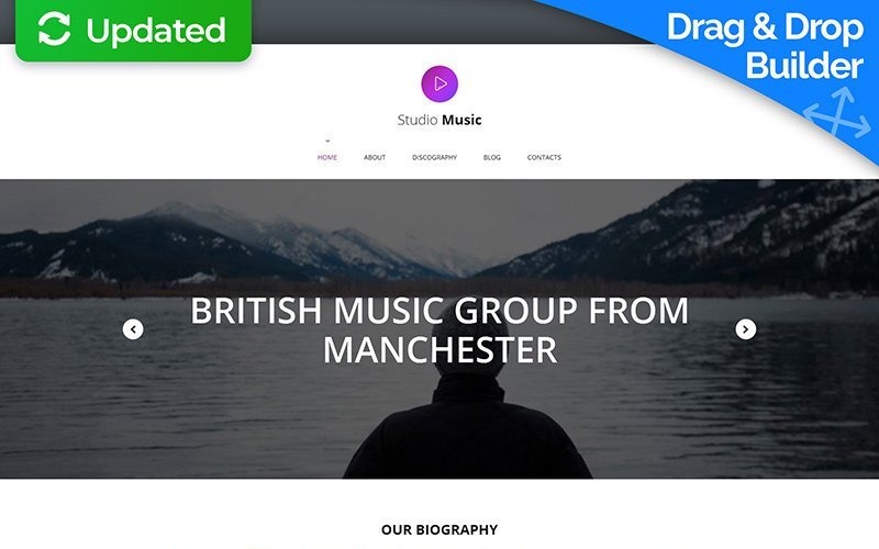 шаблон music band moto cms 3