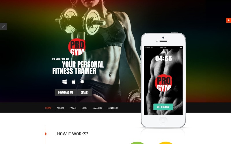 ProGym - šablona Joomla pro fitness a tělocvičny