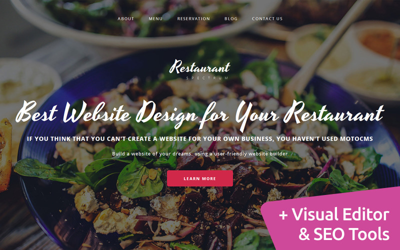 spectrum restaurant moto cms 3 шаблон