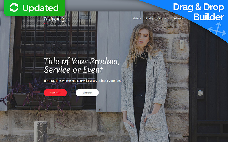 шаблон целевой страницы модного магазина