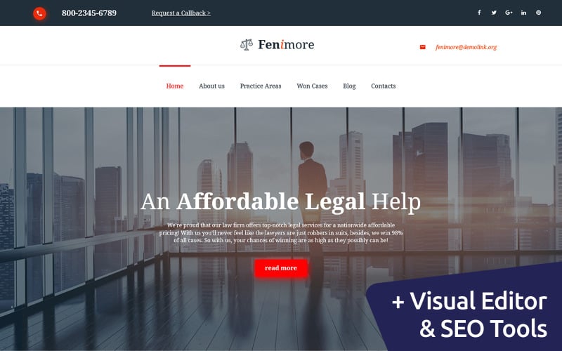 Fenimore - Law Firm Moto CMS 3 Template