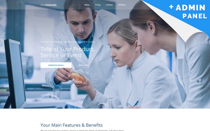 Medical Responsive Landing Page Template