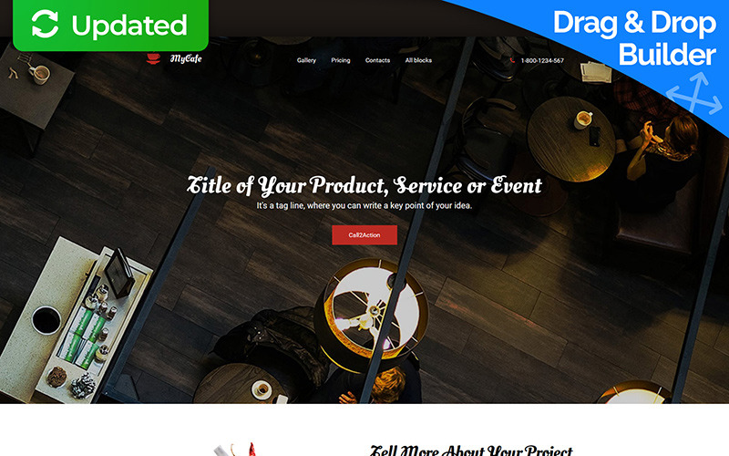 шаблон целевой страницы кафе