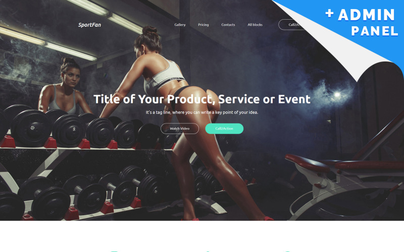 шаблон целевой страницы фитнеса