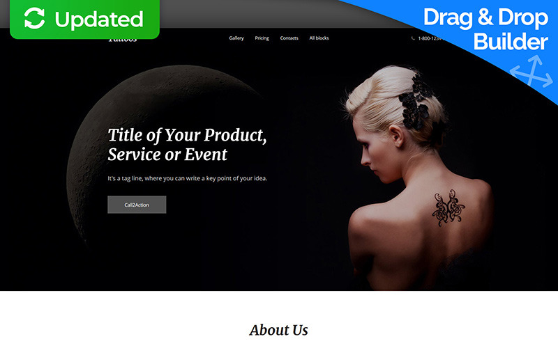 шаблон целевой страницы тату-салона