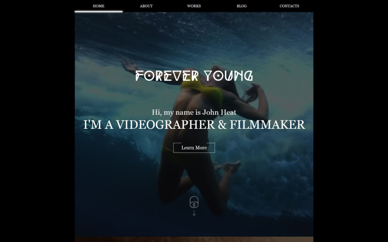 Videografer responsiv webbplatsmall