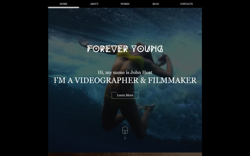 Videográfus válaszadó weboldal sablon