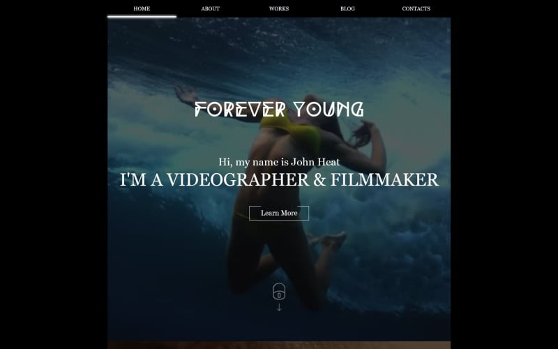 Videographer Responsive Website Template