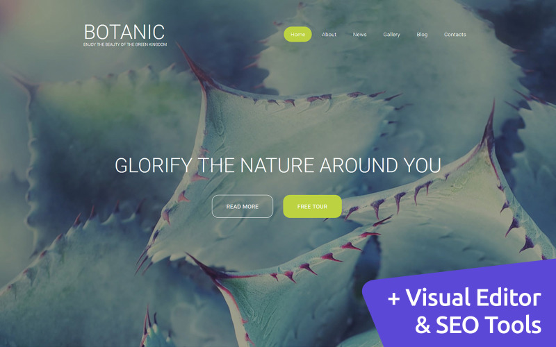 шаблон botanic responsive moto cms 3