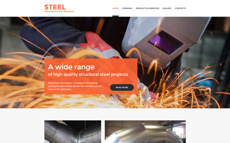 Responsieve websitesjabloon voor lassen