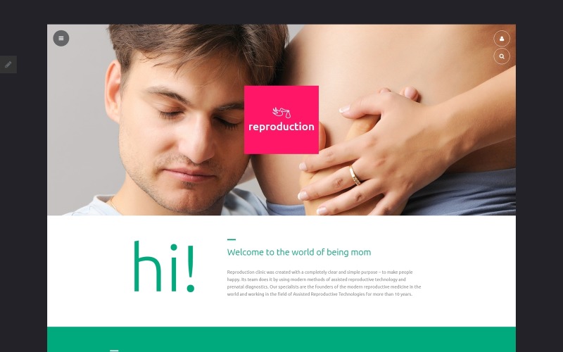 Responzivní šablona Joomla pro reprodukci na klinice