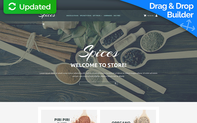 spice shop motocms шаблон электронной коммерции
