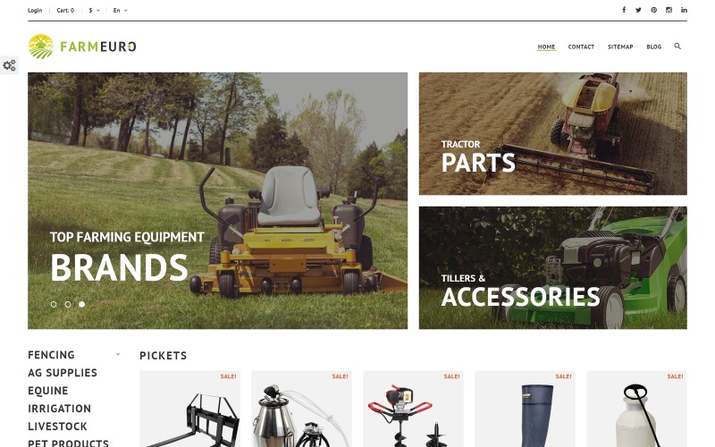 FarmEuro - Landwirtschaftliches Responsive PrestaShop-Thema