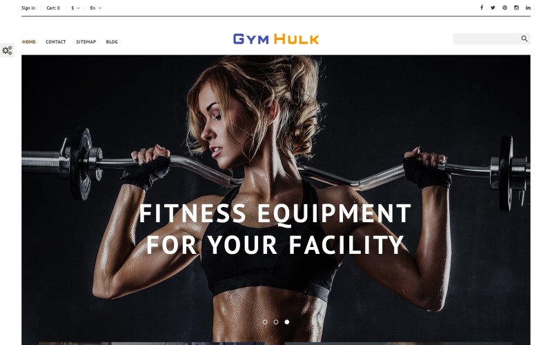 GymHulk - Motyw PrestaShop Wyposażenie siłowni