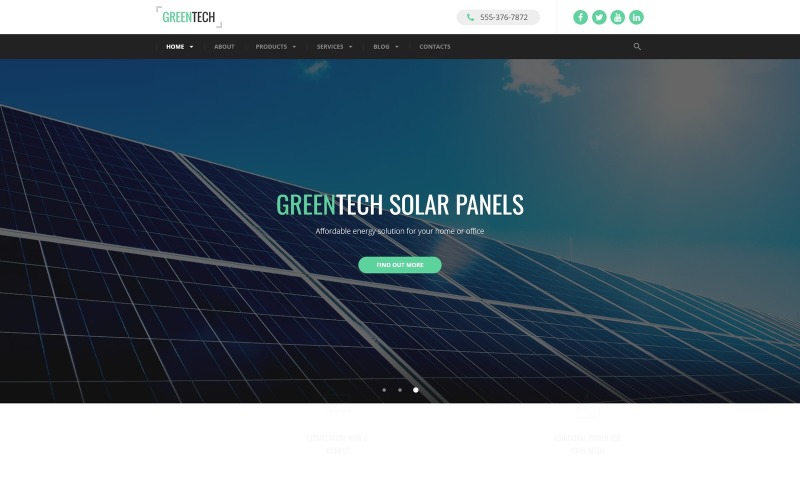 Modello di sito Web Green Tech