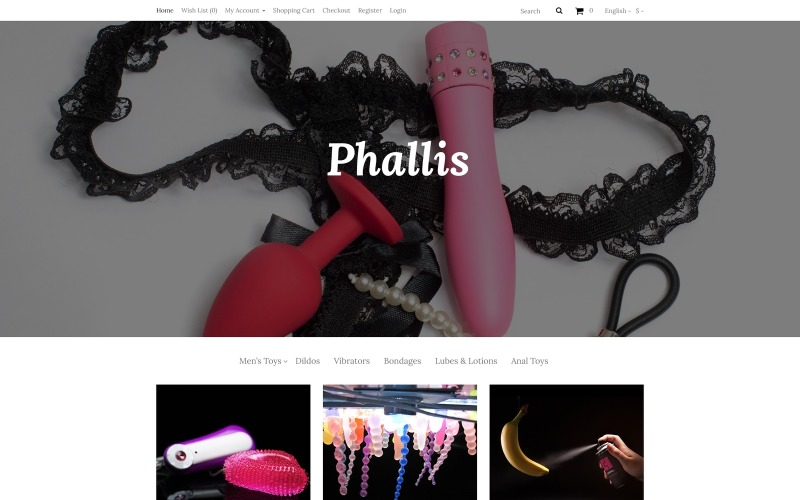 шаблон phallis opencart