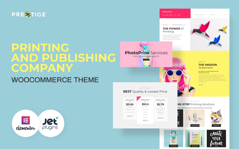 цифровая полиграфическая компания адаптивная тема wordpress