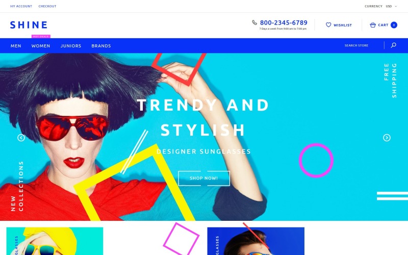 Téma Shopify pro sluneční brýle Store Shopify