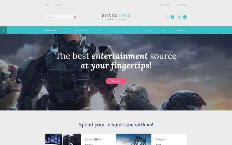 Spare Time OpenCart Template