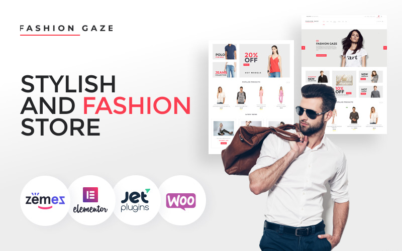 Fashion Gaze - Klädaffär WooCommerce-tema